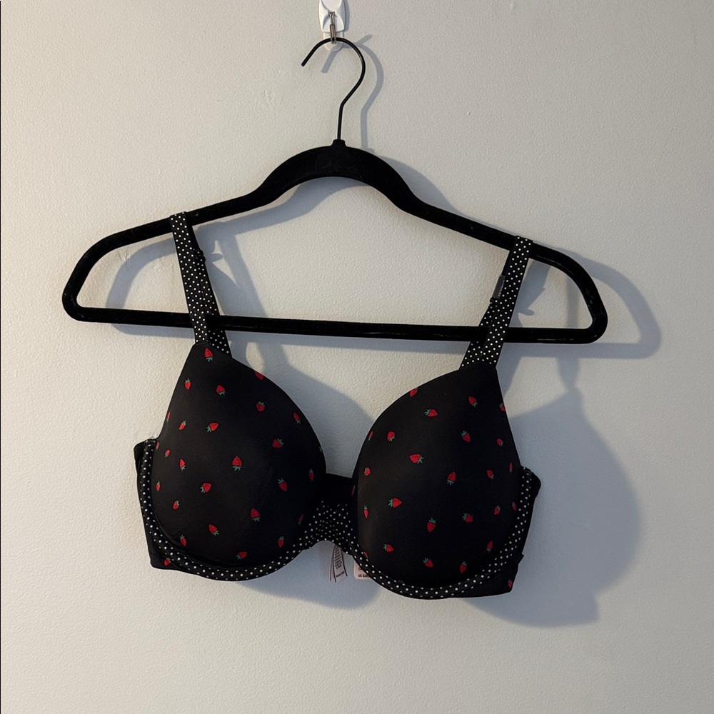 Victoria's Secret Black Bra with Red Accents